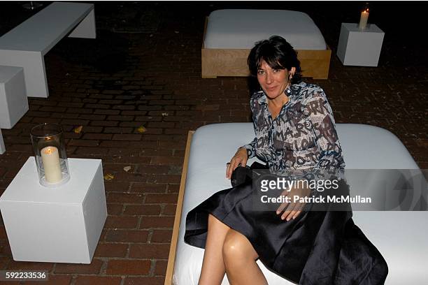 Ghislaine Maxwell attends James Perse Store Launch at 411 Bleecker on September 9, 2005 in New York City.