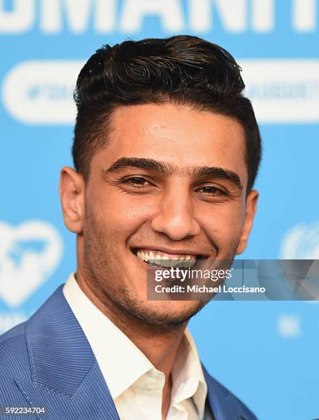 Singer Mohammed Assaf attends 2016 World Humanitarian Day: One Humanity Event at the United Nations on August 19, 2016 in New York City.