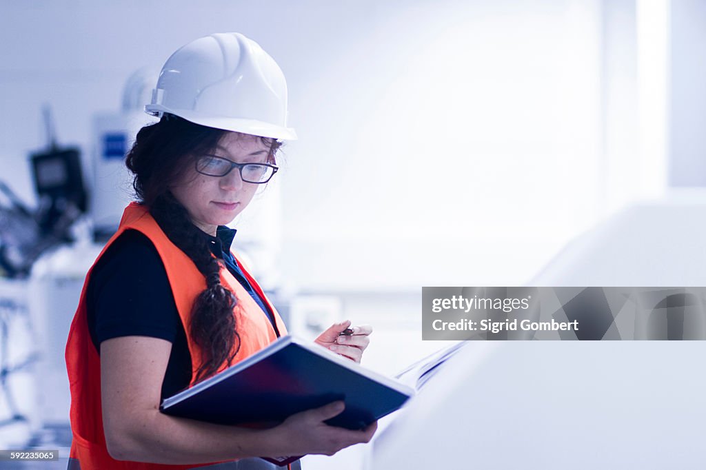 Technician working in factory