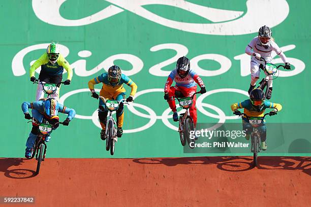 Elke Vanhoof of Belgium, Priscilla Stevaux Carnaval of Brazil, Lauren Reynolds of Australia, Yaroslava Bondarenko of Russia, Caroline Buchanan of...