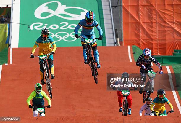 Priscilla Stevaux Carnaval of Brazil, Lauren Reynolds of Australia, Elke Vanhoof of Belgium, Yaroslava Bondarenko of Russia and Brooke Crain of the...