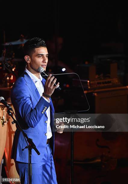 Singer Mohammed Assaf attends 2016 World Humanitarian Day: One Humanity Event at the United Nations on August 19, 2016 in New York City.