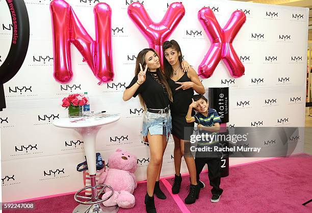 Guests attend the NYX Professional Makeup Store Glendale Galleria Influencer Meet & Greet with Top Beauty Influencer Adelaine Morin @adelainemorin at...