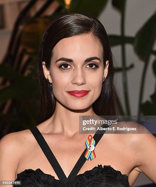 Actress Torrey DeVitto attends a cocktail reception Benefit for onePULSE Foundation at NeueHouse Hollywood on August 19, 2016 in Los Angeles,...