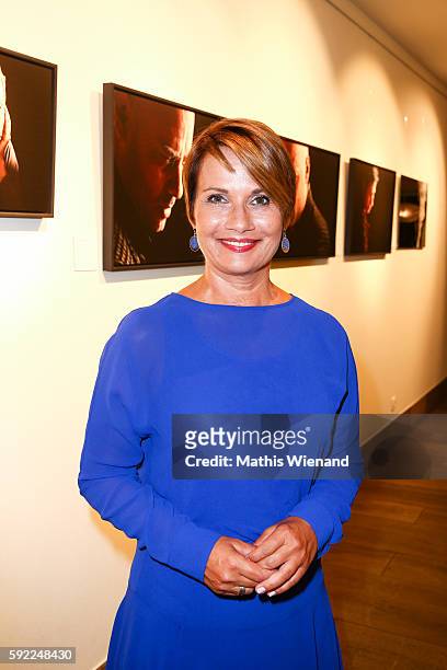 Jenny Juergens attends the Herzwerk Vernissage 'auf den 2ten Blick' at City Hall on August 19, 2016 in Duesseldorf, Germany.