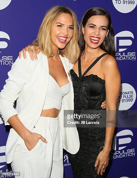 Arielle Kebbel and Torrey DeVitto attend the Benefit For onePULSE Foundation on August 19, 2016 in Los Angeles, California.