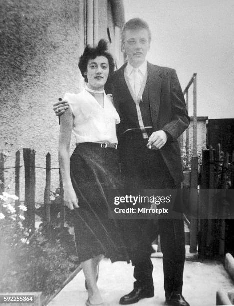 Ian Brady and his biological mother Maggie Stewart, Circa 1962. The Moors murders were carried out by Ian Brady and Myra Hindley between July 1963...