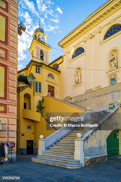 camogli, ligurian coast, genova province, italy - belgian culture stock pictures, royalty-free photos & images