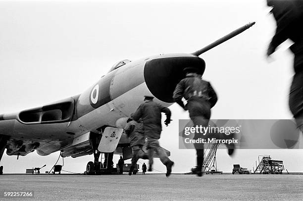 Avro Vulcan Bombers at RAF Station 12th February 1965.