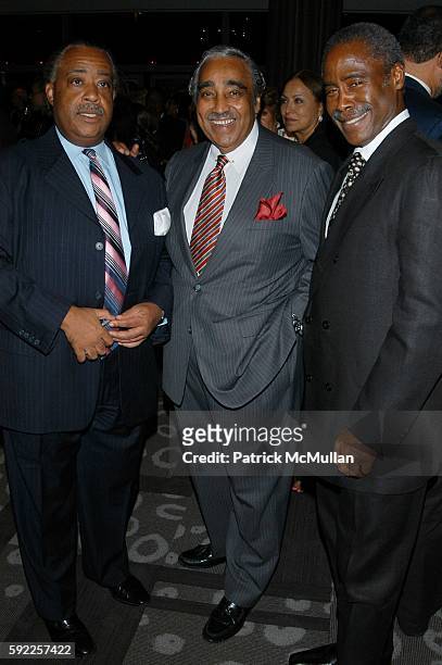 Al Sharpton, Charles Rangel and Ed Lewis attend Essence celebrates its 35th Anniversary at Time Warner Center on September 12, 2005 in New York City.