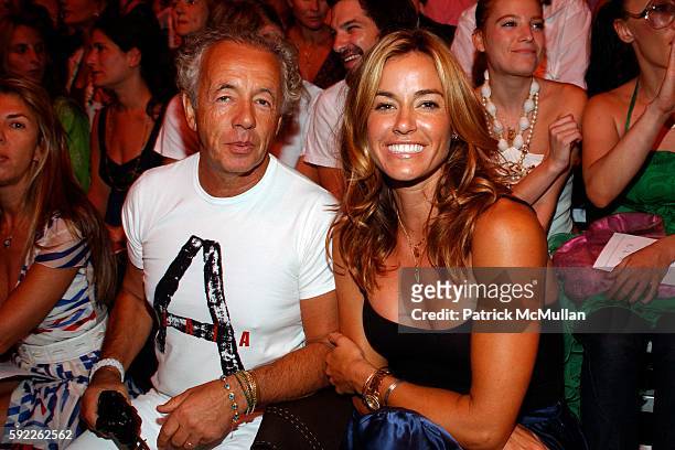 Gilles Bensimon and Kelly Bensimon attend Marc Jacobs Spring 2006 Collection at New York State Armory on September 12, 2005 in New York City.