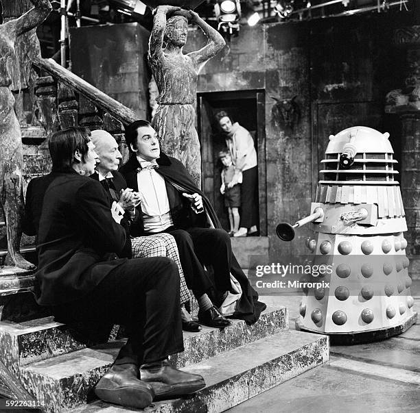 Actor William Hartnell - the first Doctor - pictured during rehearsals at Television Centre 21st May 1965. Dr Who Story - The Chase, starring The...