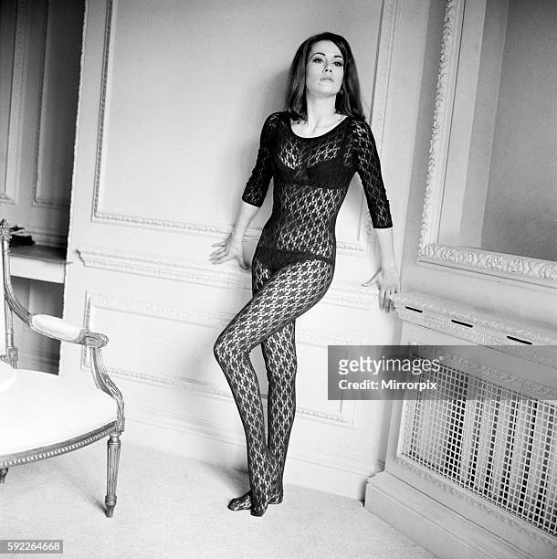 Parisienne actress Claudine Auger who will play Domino in the James Bond film Thunderball, seen here during an interview with the Daily Mirror show...