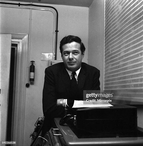 Pictures of Beatles manager Brian Epstein taken at the EMI studio. October 1964 S08733-003