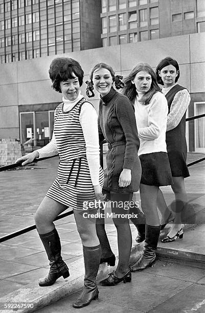 Students from the department of social studies, at Leeds College of Technology. November 1969 Z12460