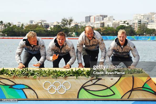 Max Rendschmidt, Tom Liebscher, Max Hoff and Marcus Gross of Germany ...