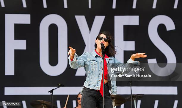 Foxes performs at V Festival at Hylands Park on August 20, 2016 in Chelmsford, England.