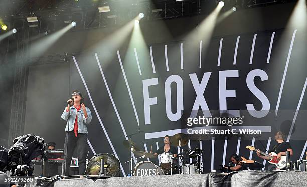 Foxes, Louisa Rose Allen, performs at V Festival at Hylands Park on August 20, 2016 in Chelmsford, England.