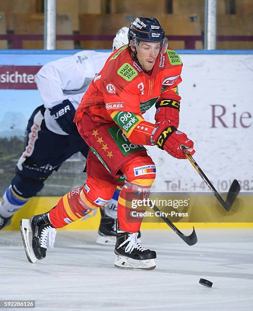 Alexander Barta of Duesseldorfer EG during the game between Herning Blue Fox and the Duesseldorfer EG on August 20, 2016 in Garmisch-Partenkirchen ,...