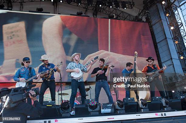 Old Crow Medicine Show performing at Farm Aid at the First Merit Bank Pavillion at Northerly Island on September 19th, 2015 in Chicago, Illinois.