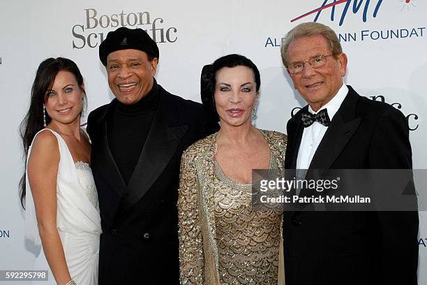 Cassandra Mann, Al Jarreau, ? and Alfred Mann attend The Alfred Mann Foundation's 2nd Annual 'Evening of Innovation & Inspiration' Honoring Larry...