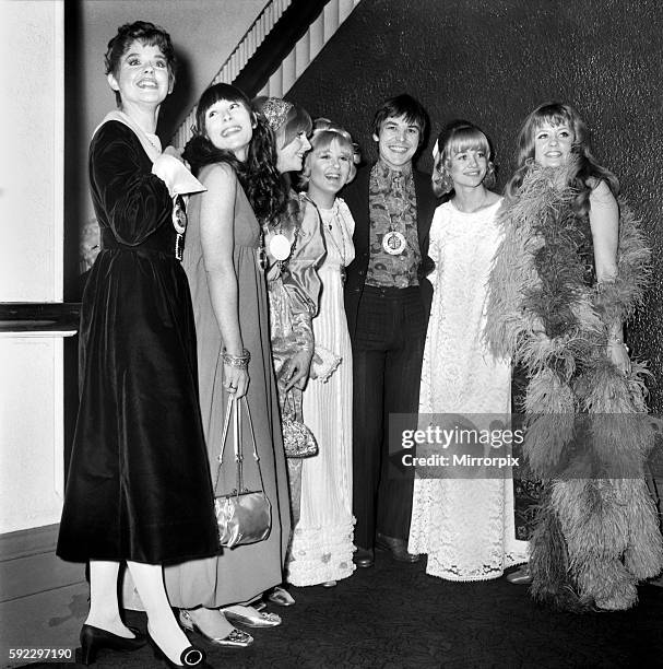 To R Angela Scoular, Diane Keen, Sheila White, Adrienne Poster, Barry Evans, Judy Geeson, Vanessa Howard. January 1968 Y00140-001