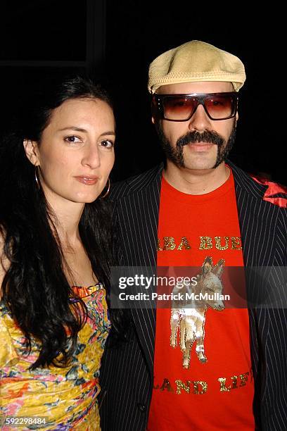 Cucu Diamantes and Andres Levin attend Renzo Rosso "Fifty" Birthday at W.4th St. On September 10, 2005 in New York City.