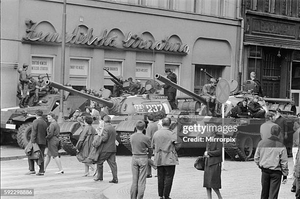 End of the Prague Spring, a period of political liberalization in Czechoslovakia during the era of its domination by the Soviet Union after World War...