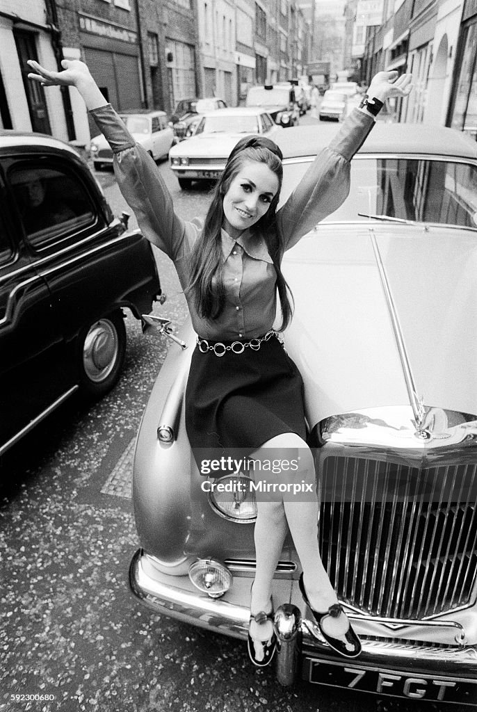 Lesley Gibb (21) sister of brothers Barry, Robin & Maurice Gibb of The Bee Gees, 24th April 1969.