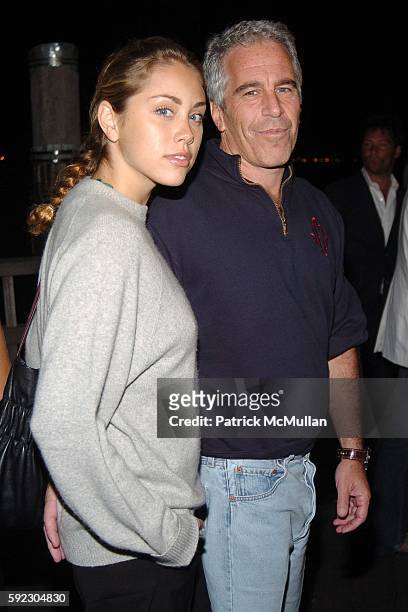 And Jeffrey Epstein attend IMPERIA U.S. LAUNCH PARTY AT THE STATUE OF LIBERTY at Liberty Island on September 7, 2005 in New York City.
