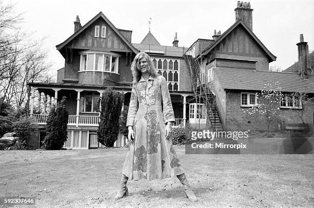 David Bowie at his home, Haddon Hall, at Beckenham, Kent, 20th April 1971.