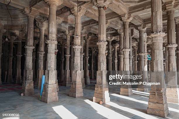 jama masjid, mosque, ahmedabad, gujarat, india - ahmedabad jama masjid mosque stock pictures, royalty-free photos & images