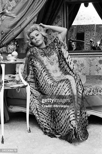 Zsa Zsa Gabor feature for the Sunday Mirror. January 1973.
