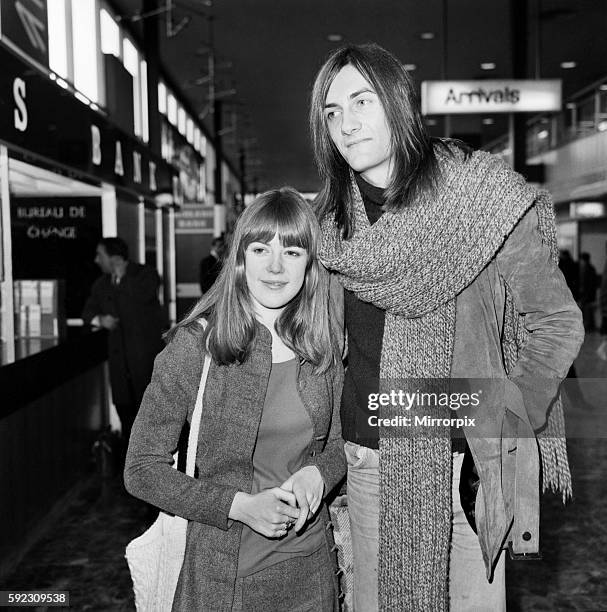 Members of the "Fleetwood Mac" pop group, arrived at Heathrow Airport today from the U.S.A. Where they have been on a three month tour. Also...