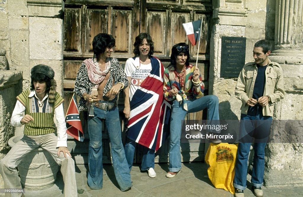 On Wednesday 4 June 1975 The Rolling Stones did a photo shoot at the Alamo, San Antonio, Texas for the Daily Mirror.