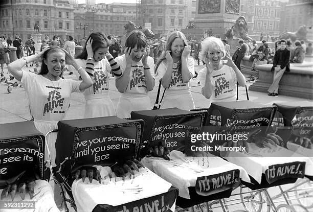 For inside the prams were large claw-like hands, and the young ladies were, in fact, publicising "It's Alive", a new X Certificate film which opens...