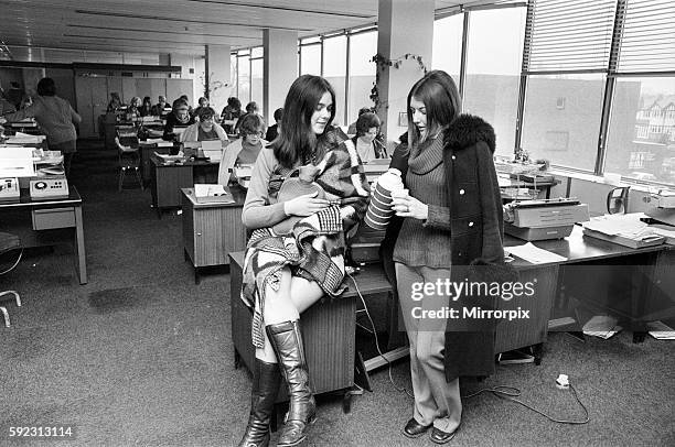 Power Cuts at the offices of the Central Electricity Generating Board, Shirley, Birmingham, Tuesday 15th February 1972.