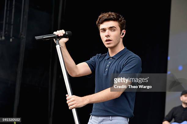 Nathan Sykes performs during the 2016 Billboard Hot 100 Festival - Day 1 at Nikon at Jones Beach Theater on August 20, 2016 in Wantagh, New York.