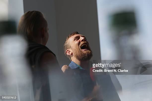 General manager of SmackDown Daniel Bryan speaks with the media during his visit to One World Observatory in advance of SummerSlam on August 20, 2016...