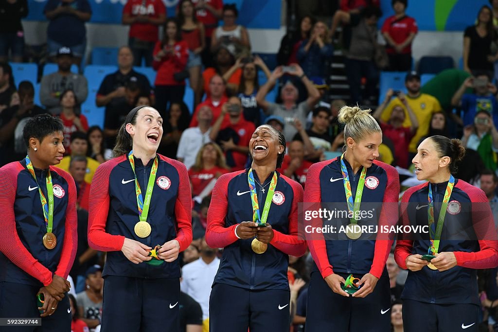 BASKETBALL-OLY-2016-RIO-USA-ESP-SRB-PODIUM