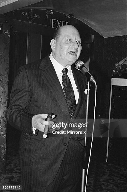 Another feature to come back are the glamourous Tiller Girls who will reform specially for the show. Picture shows Lew Grade making the announcement....