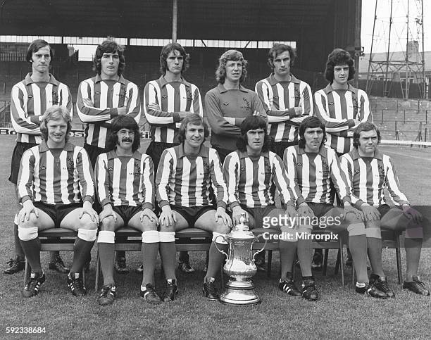 Sunderland AFC August 1973 Back row l-r David Young Vic Halom Dave Watson Jim Montgomery Dick Malone Richie Pitt Front Row l-r Mickey Horswill Bobby...