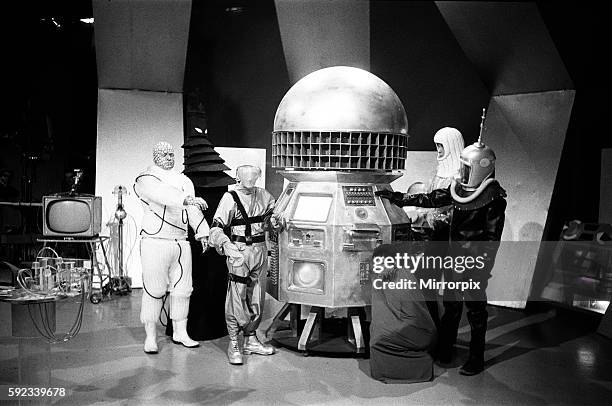 Various beasts on the set of Doctor Who, where 'The Beasts from UGH was being filmed. 6th August 1965.