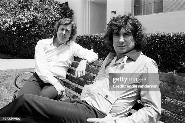 Dick Clement and Ian La Frenais in Hollywood, photographed around some of the famous streets in the backlot of 20th Century Fox. . They are an...