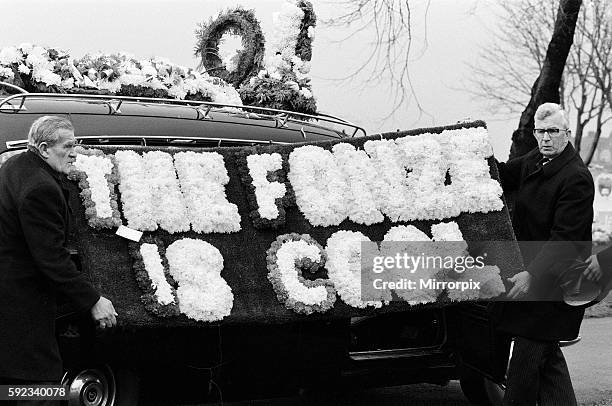 Funeral of Mickey Calvey, who was shot dead by Police after a 10,000 pound Supermarket Raid. 8th January 1979.