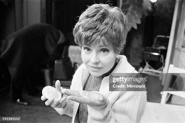 Photo-call, Wyndham Theatre, London, 20th January 1970. Actress Prunella Scales will be starring in the play, It's a two foot six inches above the...