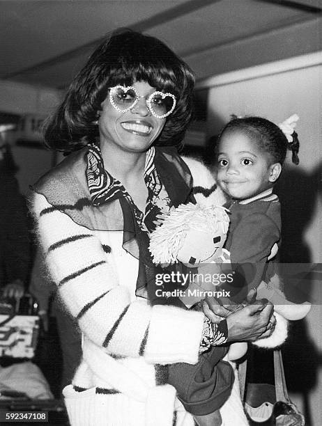 Diana comes to town wearing an eye-catching pair of heart-shaped specs. American Singer Diana Ross, star of the film Lady Sings The Blues, arrives at...