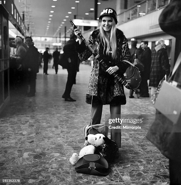 . Helmet pictured at Heathrow. January 1970 70-00007-001