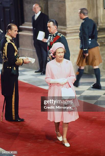 Queen Elizabeth II & Prince Philip arrive at St Pauls Cathedral, for Thanksgiving service, to celebrate HRH Silver Jubilee, Tuesday 7th June 1977.
