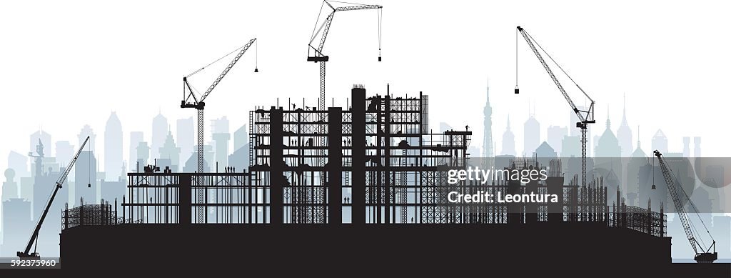 Scaffolding (Cranes and Buildings are Moveable and Complete)